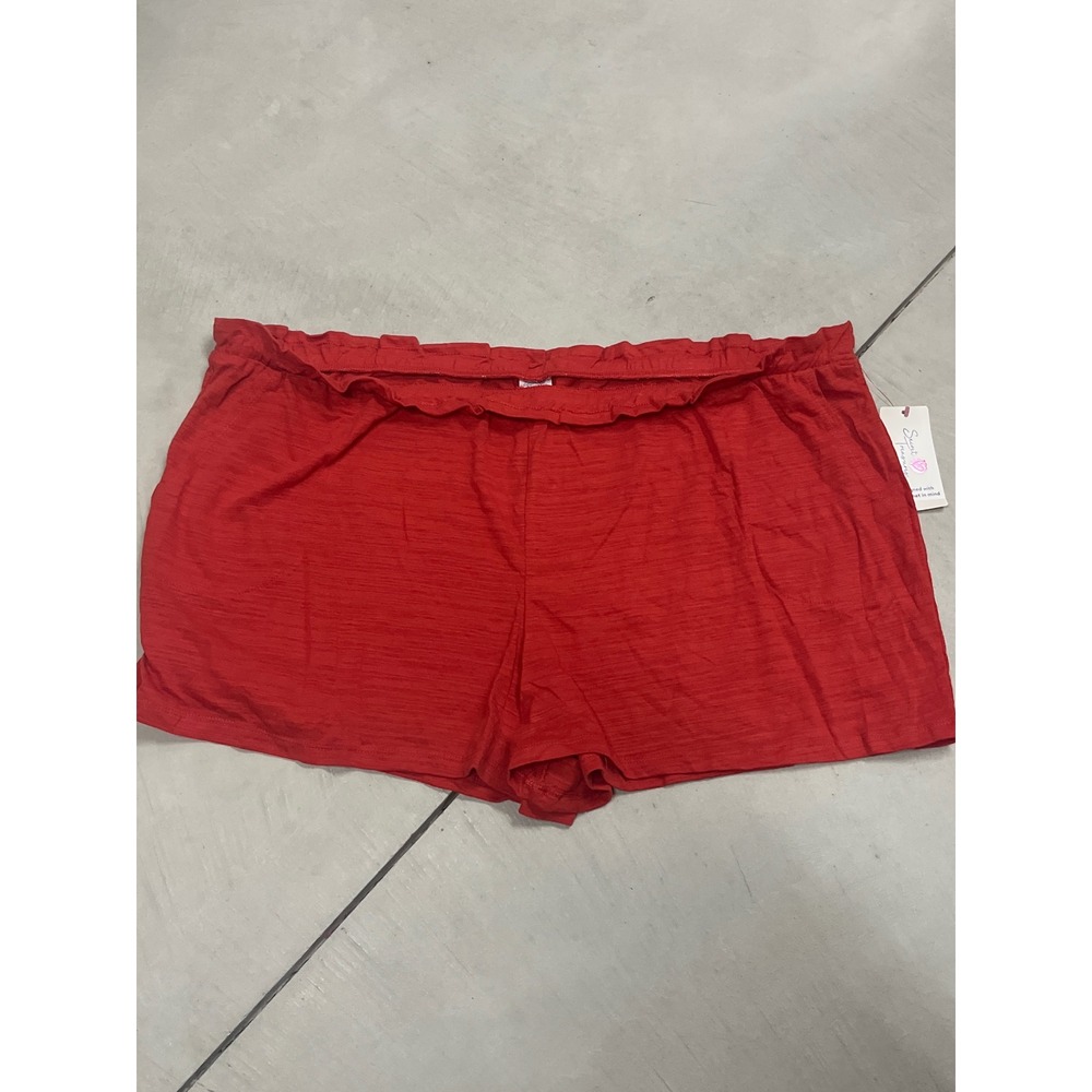 Secret Treasures Womens‎ Plus 3X 22W-24W Knit Pajama Shorts Orange Red NWT